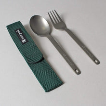 Load image into Gallery viewer, Snow Peak Titanium Fork & Spoon Set